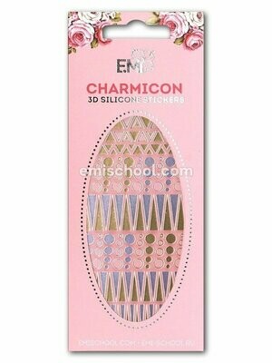 Charmicon 3D Silicone Stickers #37 Geometry Gold/Silver