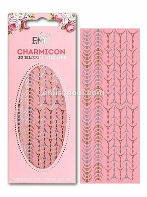Charmicon 3D Silicone Stickers Lunula #33 Gold/Silver