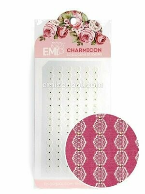 Charmicon 3D Silicone Stickers Ornament White #3