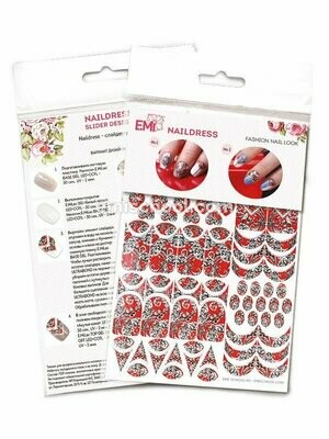 Naildress Slider Design Red Silk