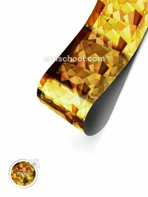 Foil holographic gold Crystals, 1.5 m