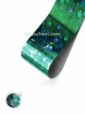 Foil holographic Turquoise Сircles, 1.5 m