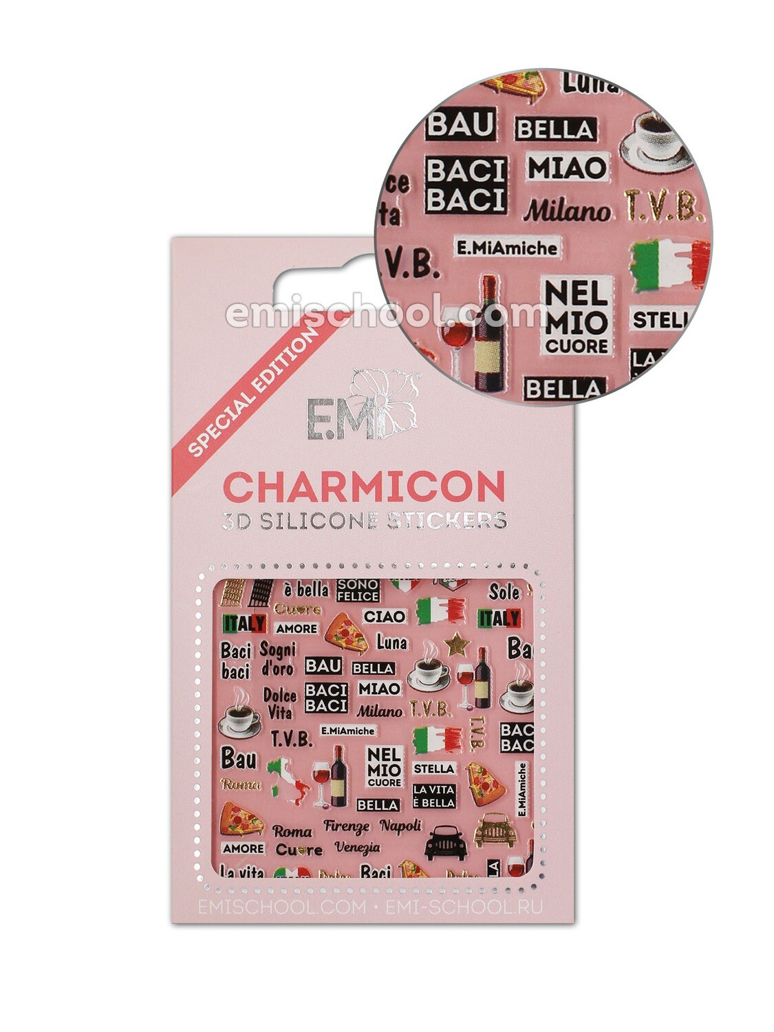 Charmicon 3D Silicone Stickers Italy 2