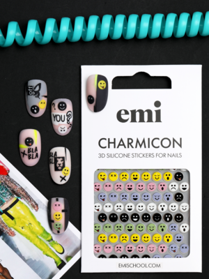 Charmicon 3D Silicone Stickers #197 Сolored Smiles