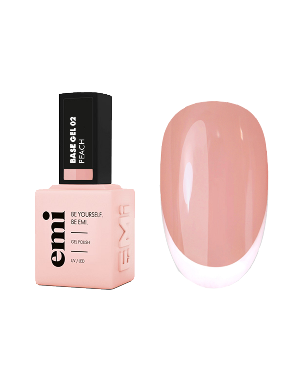 E.MiLac Base Gel Peach #02, 9 ml.