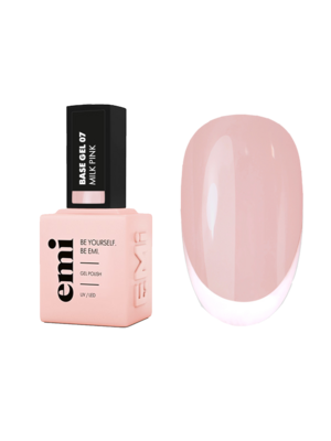 E.MiLac Base Gel Milk Pink #07, 9 ml.