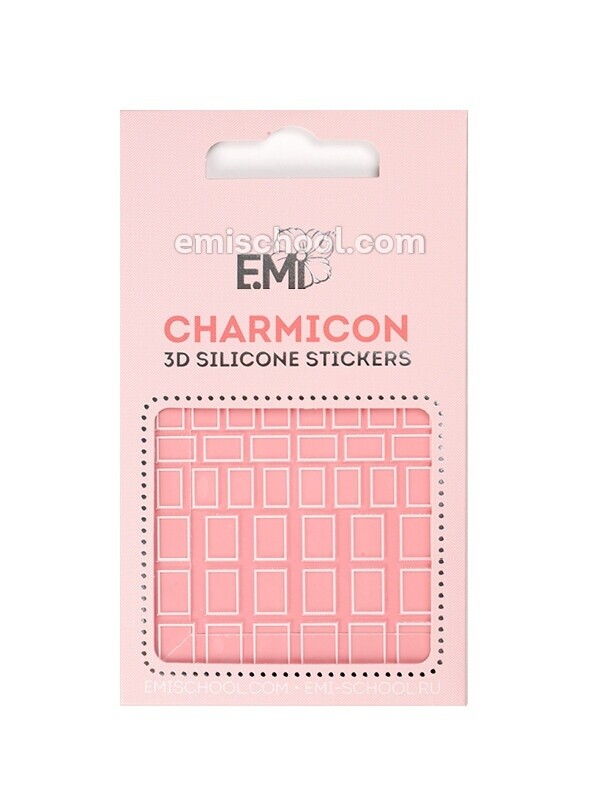 Charmicon 3D Silicone Stickers #114 Squares White