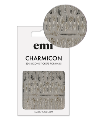 Charmicon 3D Silicone Stickers #231 Flowers and phrases