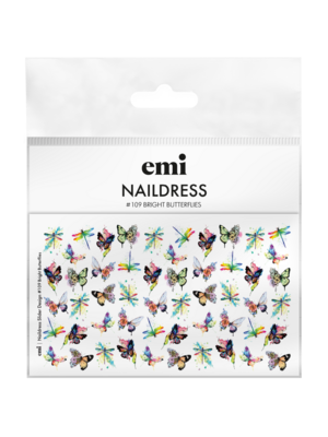 Naildress Slider Design #109 Bright Butterflies