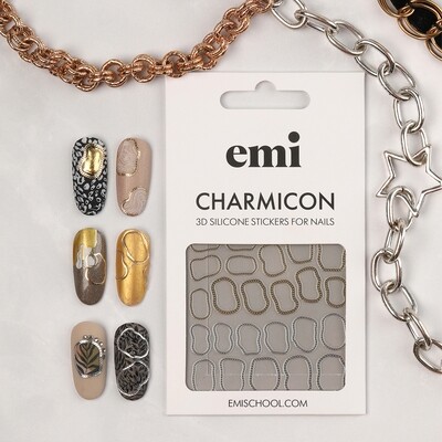 Charmicon 3D Silicone Stickers #241 Abstract chains