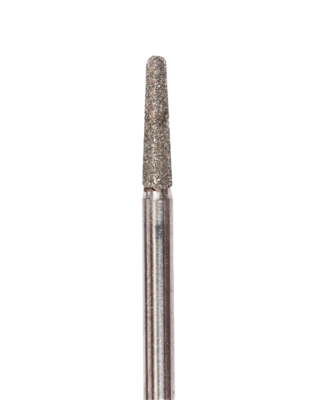 Rounded cone-shaped diamond coated rotary file, 2,3 mm, abrasiveness