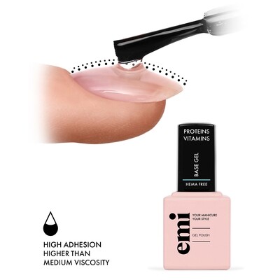 E.MiLac Base Gel Hema Free, 9 ml