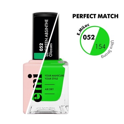Combinación perfecta Gel Polish &amp; Nail Polish, color verde neón