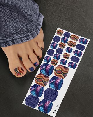 Pedicure nail wraps #4 Python