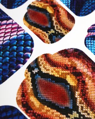 Pedicure nail wraps #4 Python