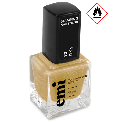 Nail Polish for Stamping #13 Gold, 9 ml.