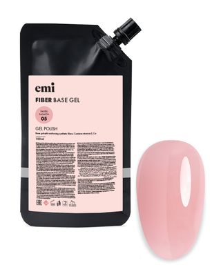 E.MiLac Fiber Base Gel Pastel Salmon #5, 100 ml