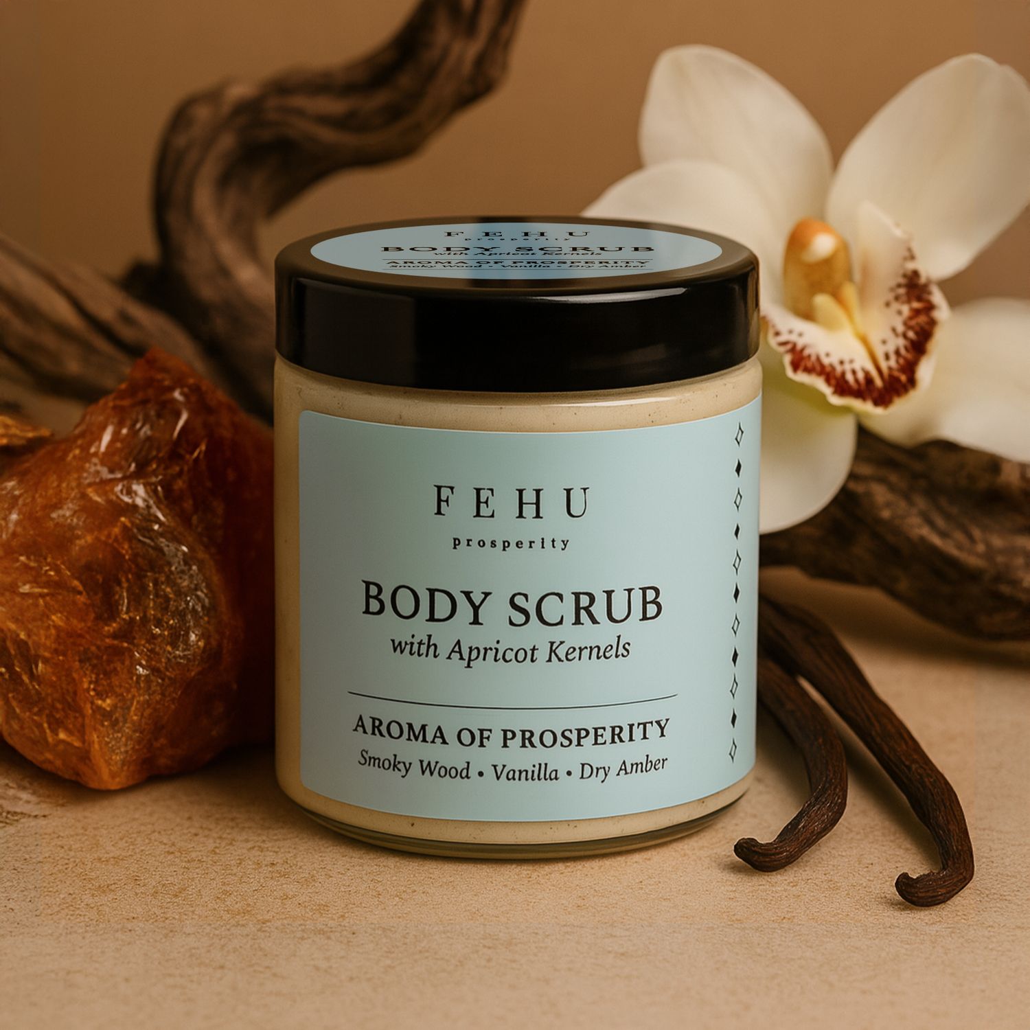 Exfoliante Corporal  con hueso de albaricoque Aroma de Prosperidad, 400 g