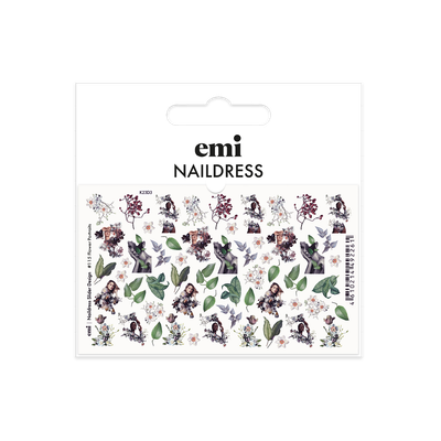 Naildress Slider Design #115 Flower portraits Decoración de uñas