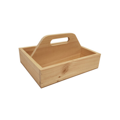 Custom pine tray with handle