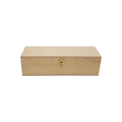 Hinged Lid Pine Wooden Gift Box - 335 x 90 x 90mm