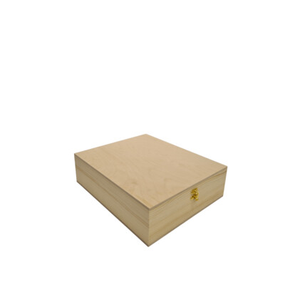 Hinged Lid Pine Wooden Gift Box - 335 x 284 x 90mm