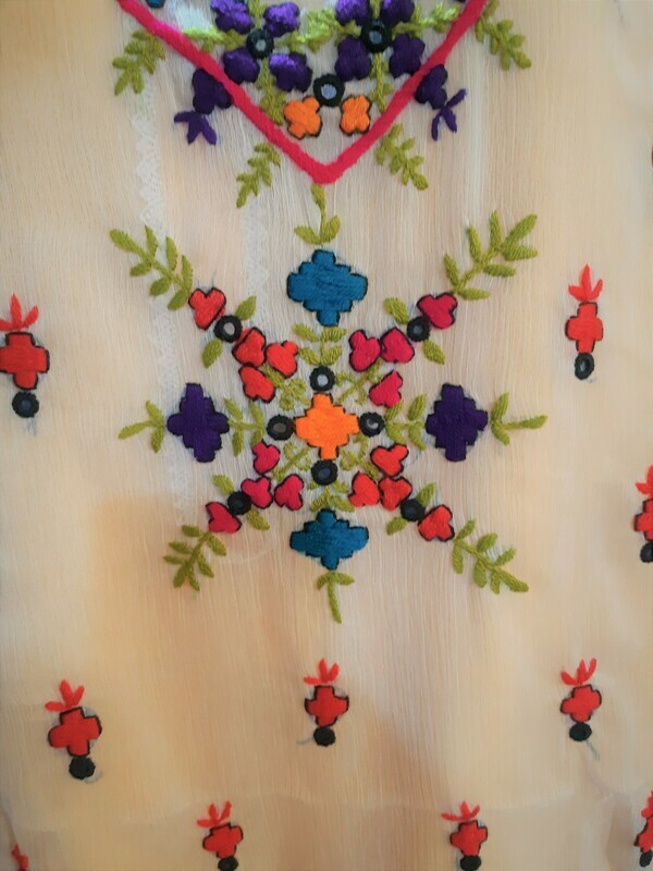 Embroidered Chiffon shirt With Embroidered Chiffon Dupatta