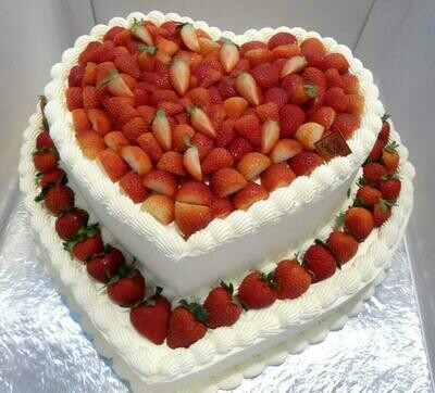 2-Tier Wedding Strawberry Heart 2-Tier Wedding Strawberry Heart