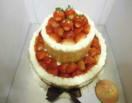 2-Tier Strawberry Souffle (Laughing Strawberries)