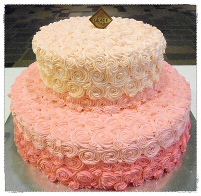 2-Tier Twirly Rose 3 Tones 2-Tier Twirly Rose 3 Tones