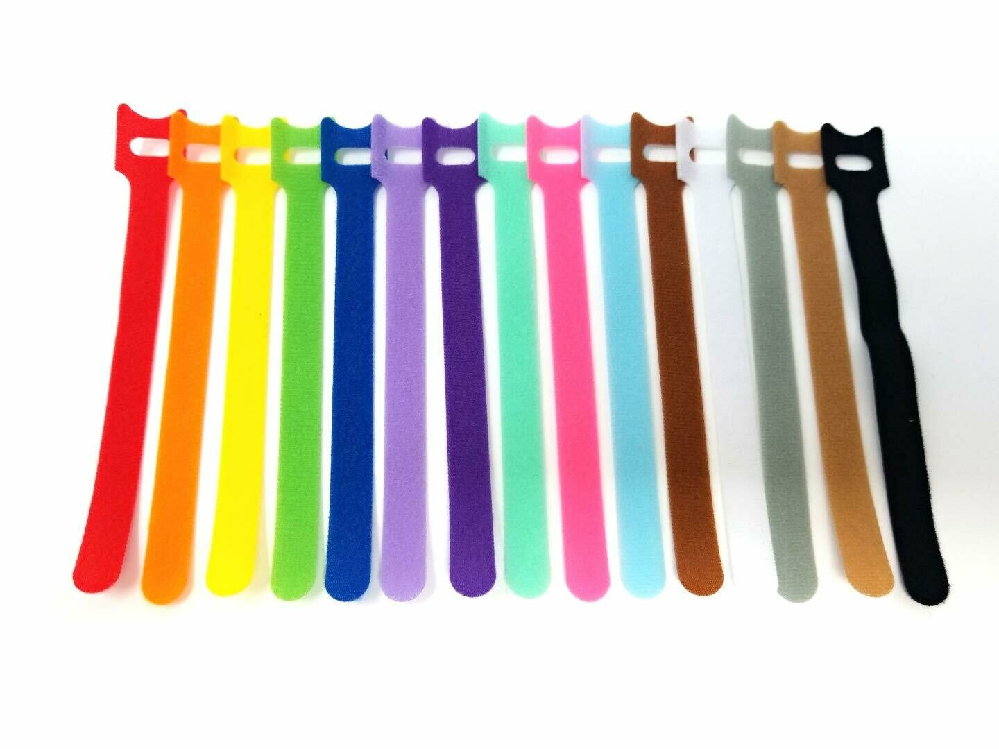 Tag-A-Room Color Coded Reusable Fastening Cable Ties/Organizer, Cable Straps, Hook and Loop Microfiber 6 Inch (30 Count)