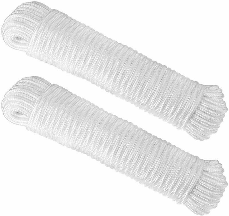 White Tie-Down Rope 1/4&quot; x 50&#39;