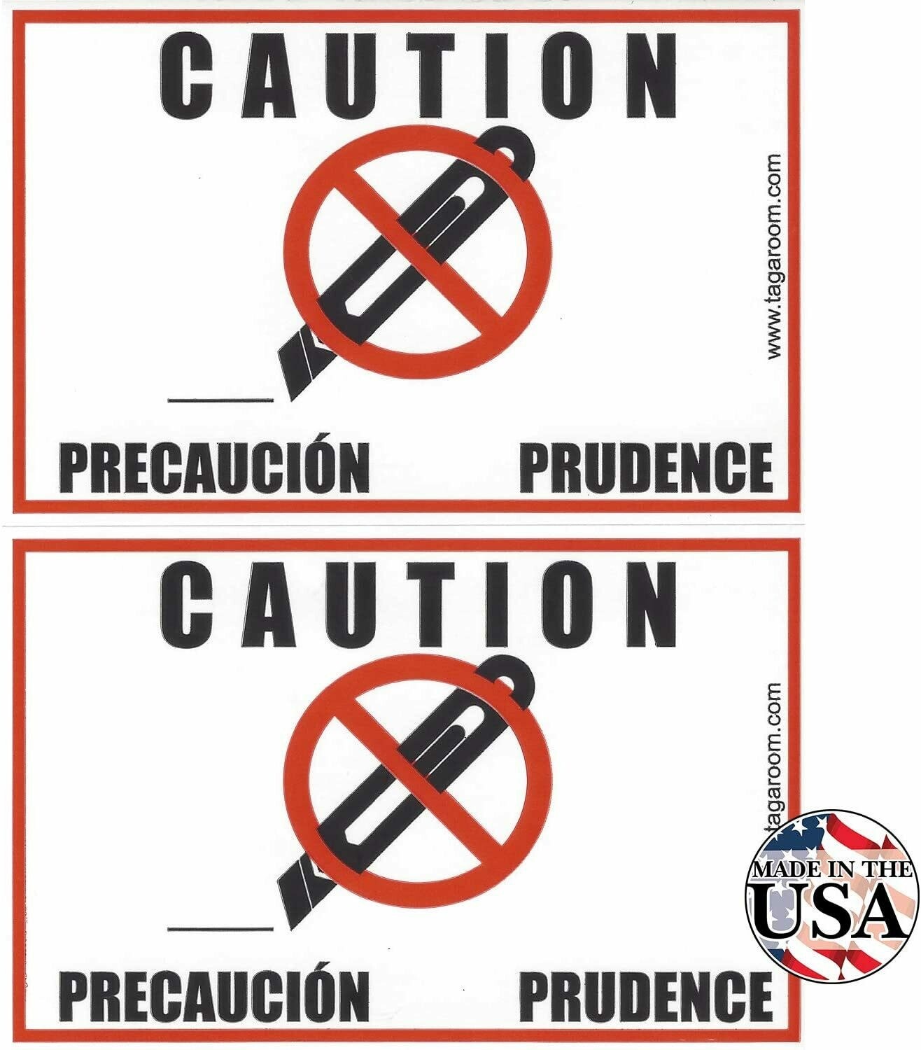 Caution Multi Language Labels