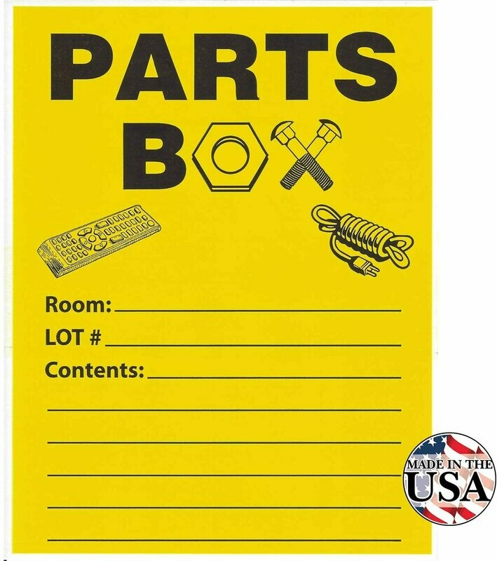 Parts Box Label 10 Count