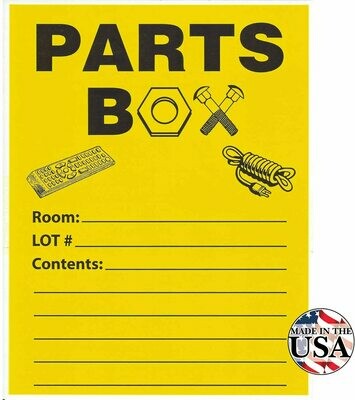 Parts Box Label 10 Count
