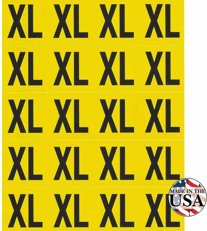 XL Clothing Labels - 200 Count