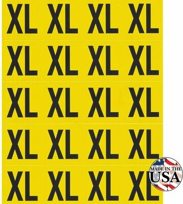 XL Clothing Labels - 200 Count