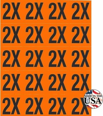 2X Clothing Labels - 200 Count