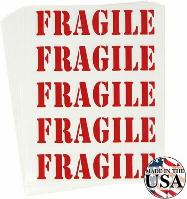 Fragile Labels - 50 Count