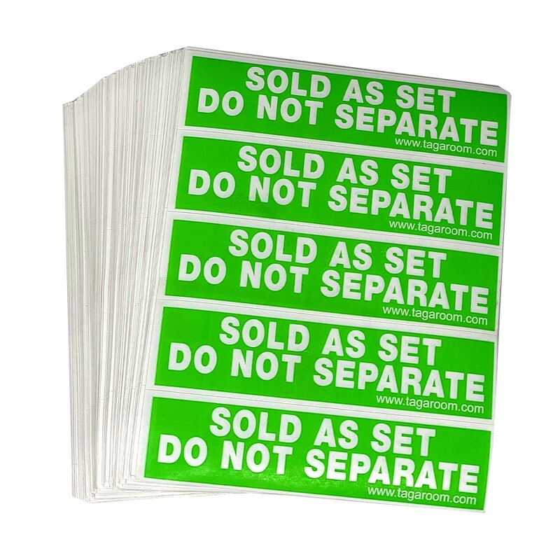 Sold As A Set Labels (Bulk)