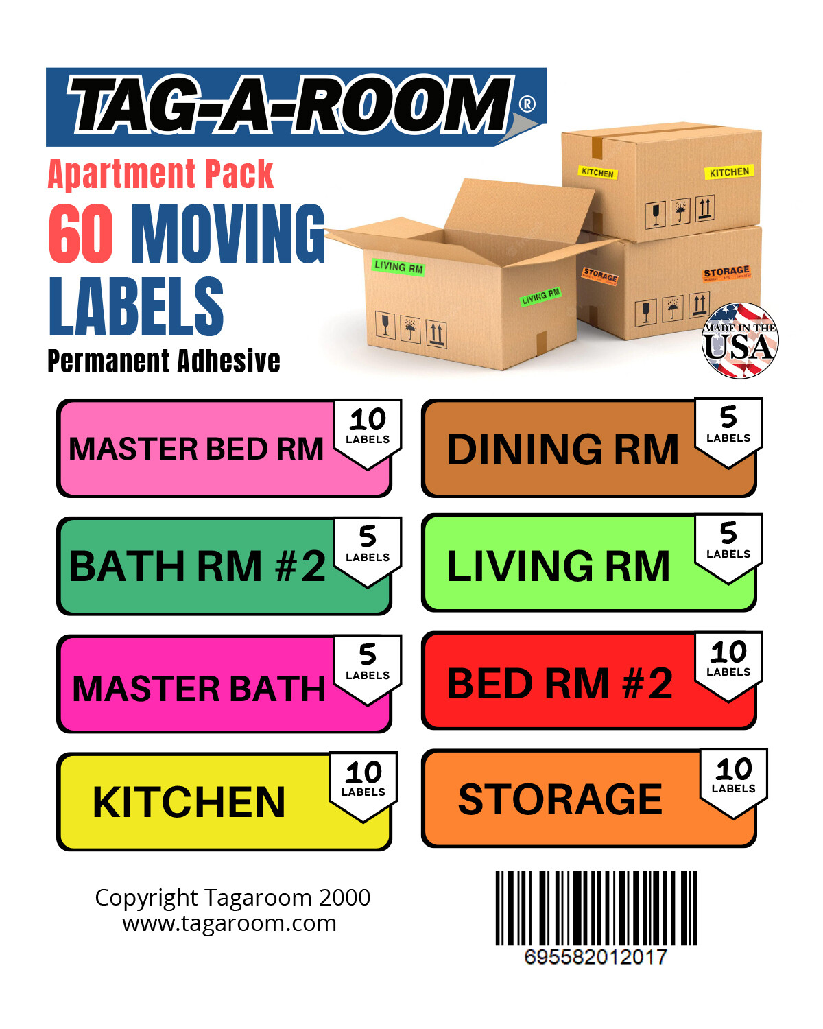 Apartment Moving Labels 60 Count