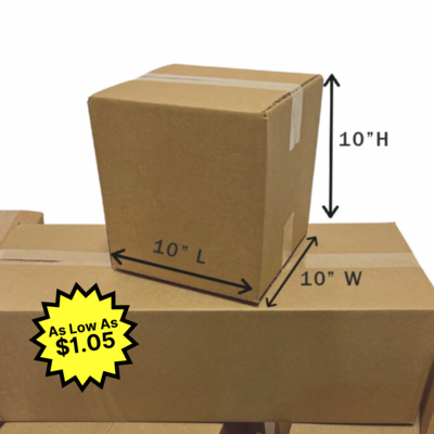 10 10" X 10" X 10" Corrugated Box