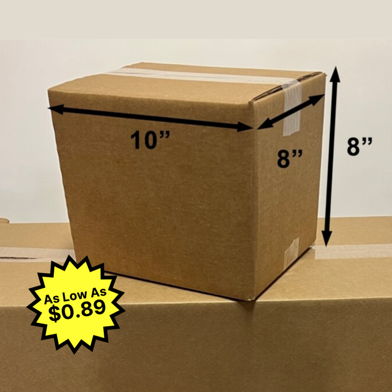 10&quot; X 8&quot; X 8&quot; Corrugated Box