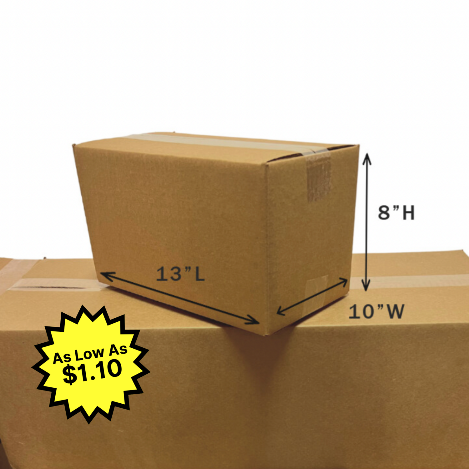 13&quot; X 10&quot; X 8&quot; Corrugated Box