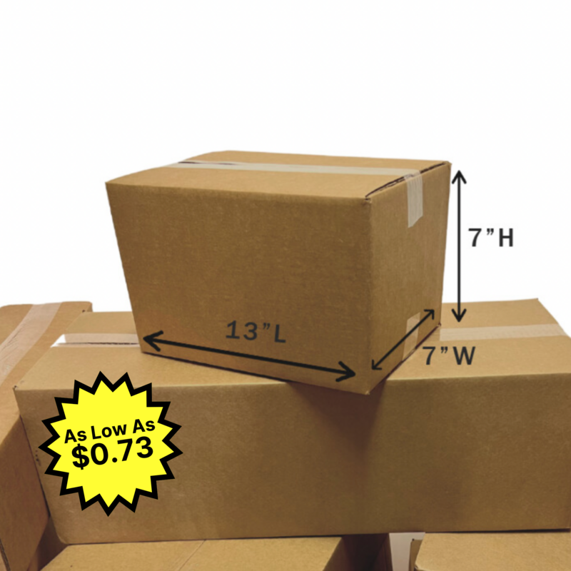 13&quot; X 7&quot; X 7&quot; Corrugated Box