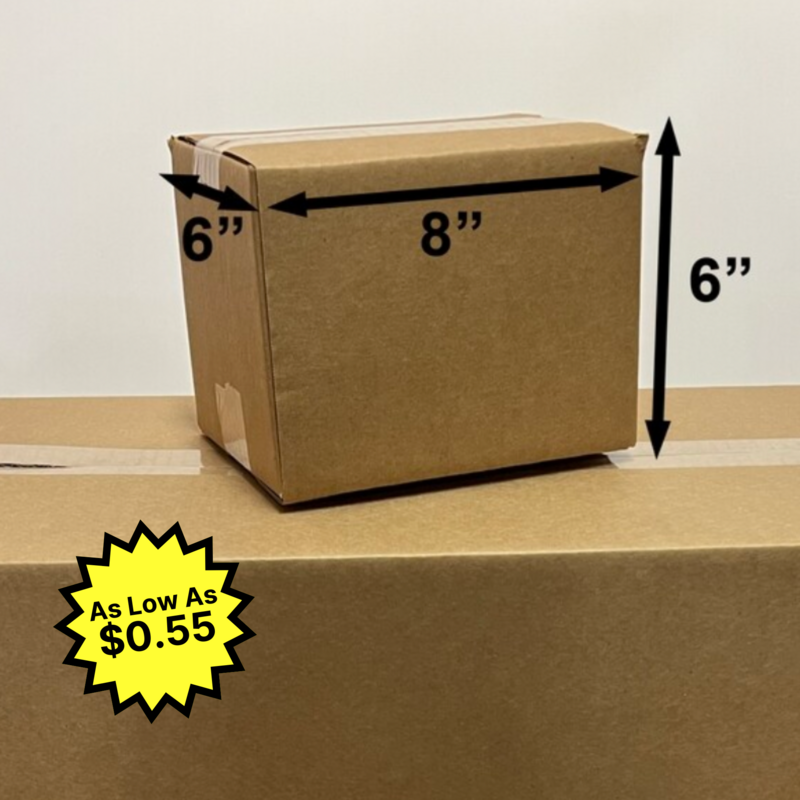 8&quot; X 6&quot; X 6&quot; Corrugated Box
