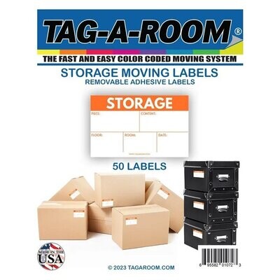 Storage Labels with Writable Area- 50 Count
