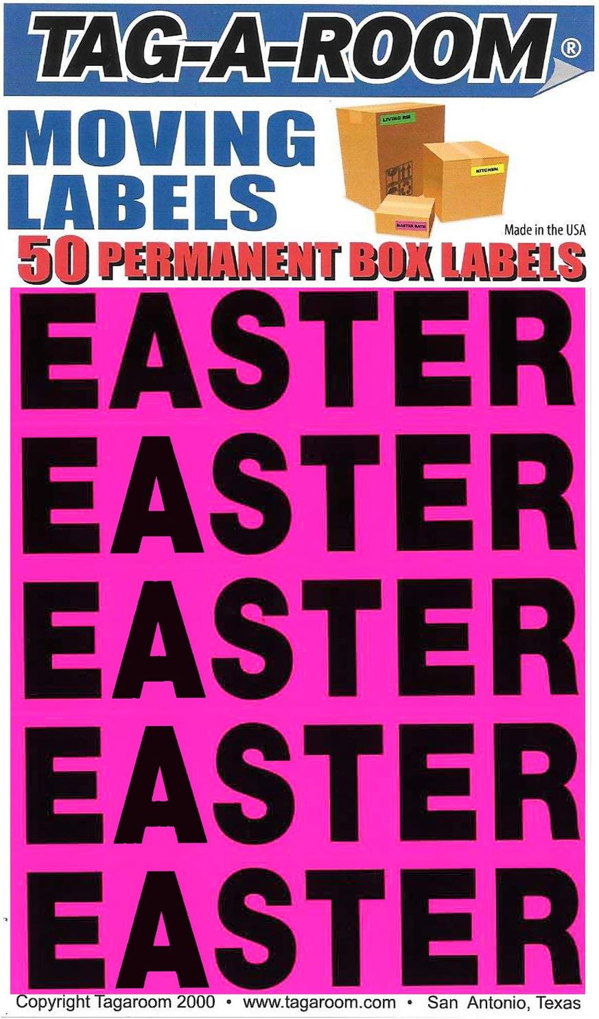 Easter Color Coded Moving Labels (50 Count)