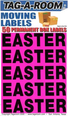 Easter Color Coded Moving Labels (50 Count)