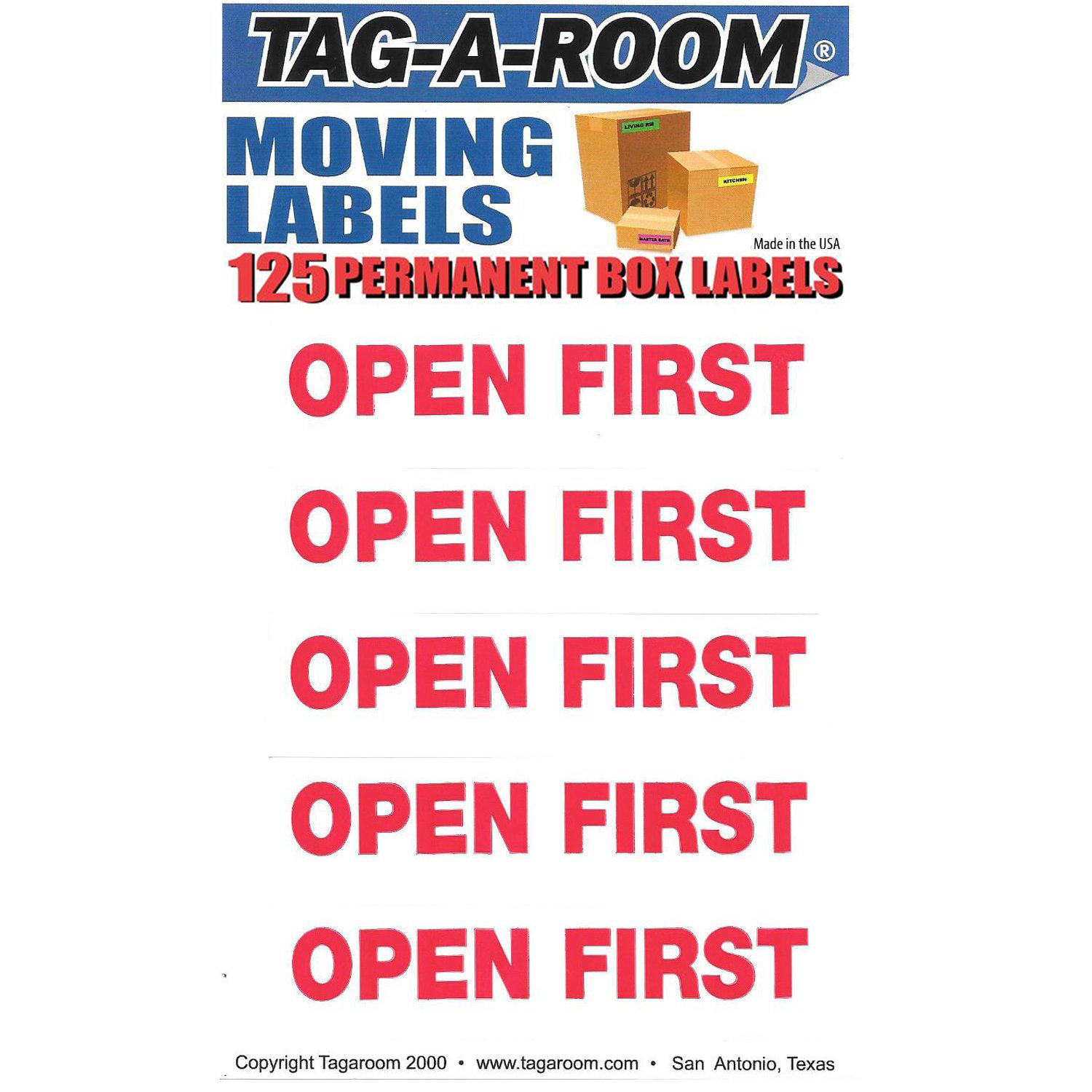 Open First Labels - 125 Count